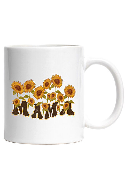 StoryGift Romania Cana cu mesajul "Mama", ilustratie, mama, flori de floarea-...