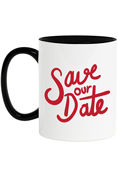 StoryGift Romania Cana cu mesajul in engleza "Save our date" - salveaza intal...