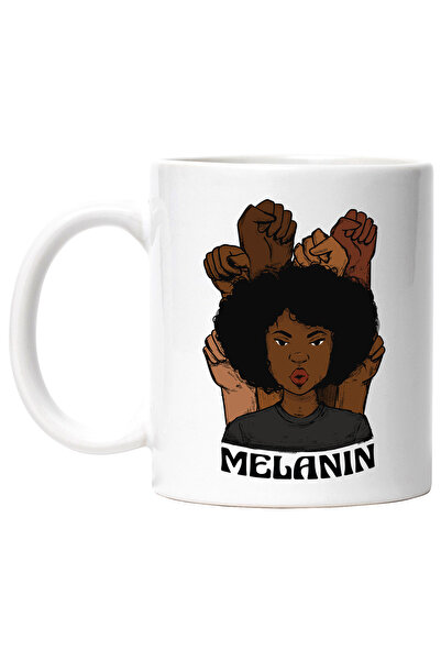 StoryGift Romania Cana Cu Mesaj Motivational Melanin, Afro, Pumni, Maini, Sus...