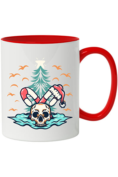 StoryGift Romania Cana Cu Baston Craciun, Brad, Craniu, Iarna, Multicolor 330...