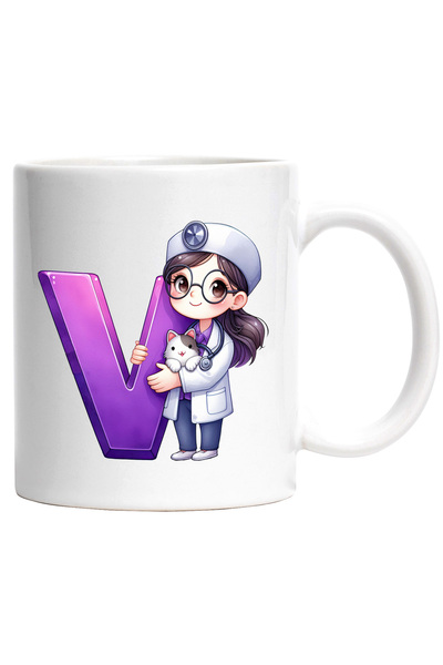 StoryGift Romania Cana cu o doctorita veterinara | ilustratie | tine litera "...