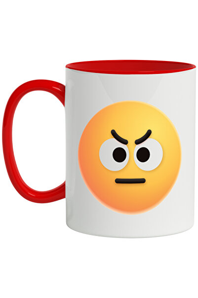 StoryGift Romania Cana Cu Emoticon, Emoji, Suparat, Ochi, Multicolor 330 ml, ...