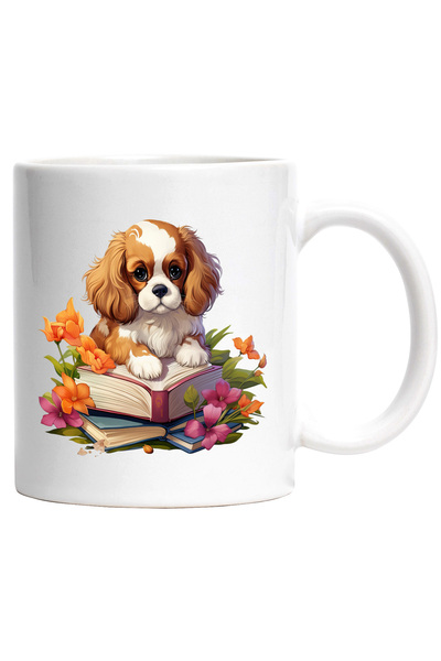 StoryGift Romania Cana cu un catelus blanos care tine o carte deschisa | lect...