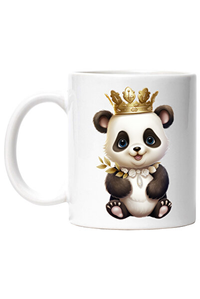 StoryGift Romania Cana cu un ursulet Panda care poarta o coroana regala | nob...