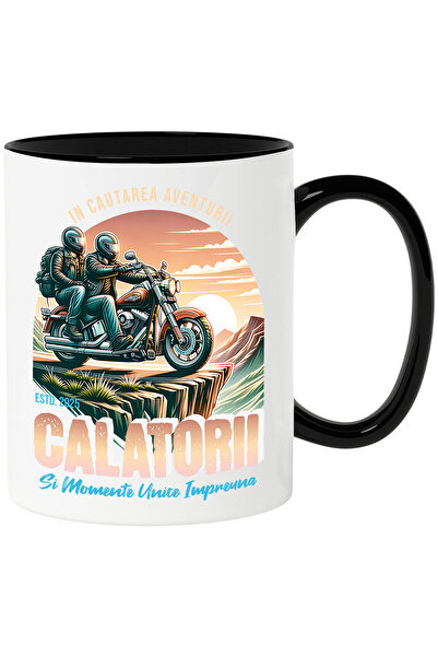 StoryGift Romania Cana cu Cuplu Pe Motociclet Calatorie View Montan Romantic ...