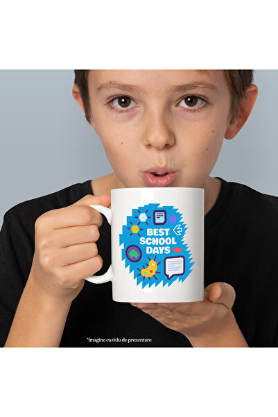 StoryGift Romania Cana Cu Text in Engleza Best School Days, Zile, Scoala, Ele...