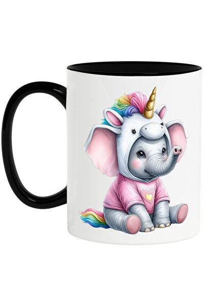 StoryGift Romania Cana cu un elefantel costumat in unicorn, ilustratie, hanor...