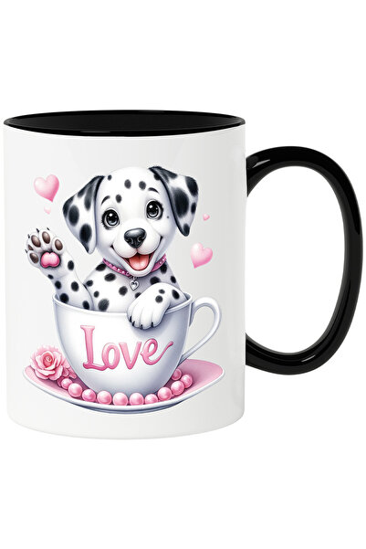 StoryGift Romania Cana cu un catel Dalmatian fericit | face cu mana | sta int...