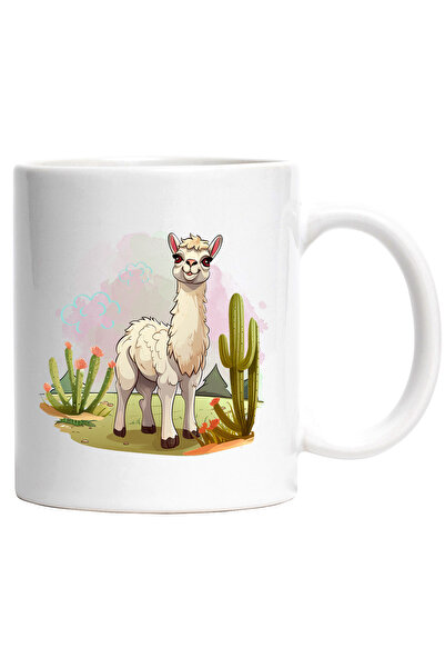 StoryGift Romania Cana cu lama, vesela, zambet, cactusi, natura, ilustratie, ...