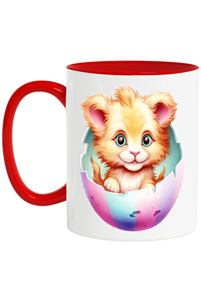 StoryGift Romania Cana cu un pui de leu care iese dintr-un ou spart | ilustra...