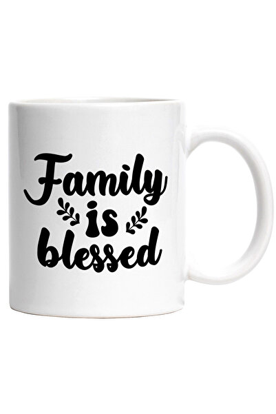 StoryGift Romania Cana cu mesajul in engleza "Family is blessed" - familia es...