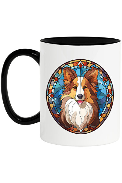 StoryGift Romania Cana cu un caine in stil mozaic, ilustratie, vesel, bucurie...