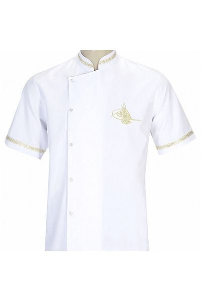 FORMTEKS White Gold Tughra Cook Jacket
