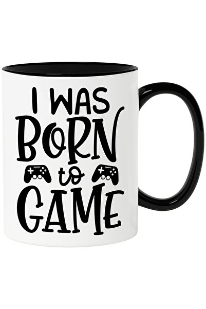 StoryGift Romania Cana cu 2 controllere si textul "M-am nascut pentru a juca"...