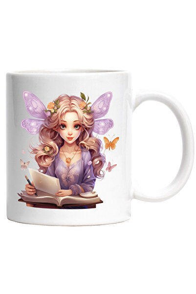 StoryGift Romania Cana cu o fetita draguta cu aripi de fluturi | ilustratie |...