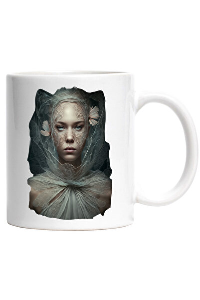 StoryGift Romania Cana Cu Fata Cu Flori si Material pe Fata, Artistic, Esteti...