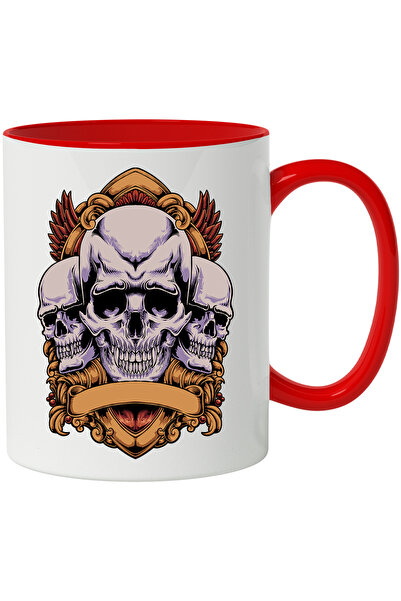 StoryGift Romania Cana Cu Cranii, Blazon, Pene, Vampir, Multicolor 330 ml, Ce...