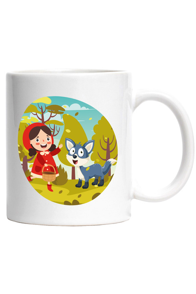 StoryGift Romania Cana Cu Personaj, Basm, Scufita Rosie, Lup, Padure, Cos, No...