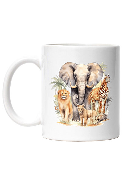 StoryGift Romania Cana cu animale din jungla | ilustratie | elefant | girafa ...