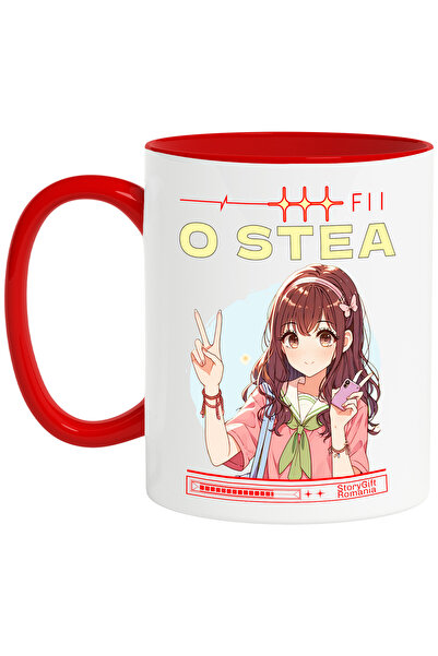 StoryGift Romania Cana Fii o stea fata anime, semnul pace text motivational, ...
