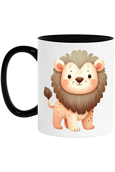 StoryGift Romania Cana cu un leu vesel, ilustratie, jucaus, pentru copii, reg...