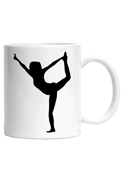 StoryGift Romania Cana cu o gimnasta - sport talent pasiune cu Maner Alb, Cu ...