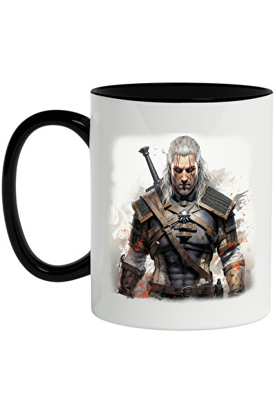 StoryGift Romania Cana Cu The Witcher, Fantasy, Geralt Din Rivia, Jocuri Video, Multicolor 330 ml,, Cu Maner Negru