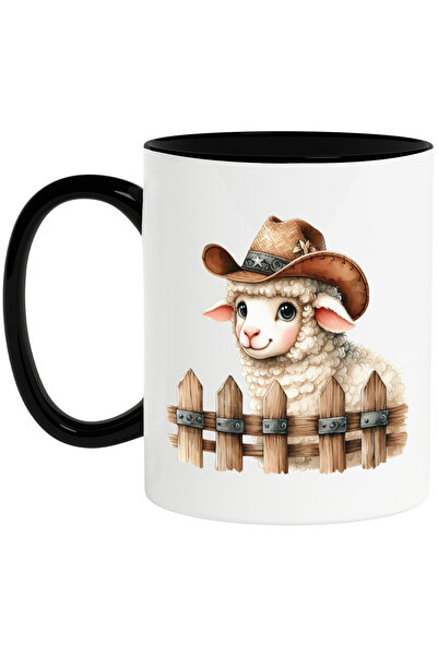 StoryGift Romania Cana cu o oita cu palarie de cowboy | gard | cuminte | vese...
