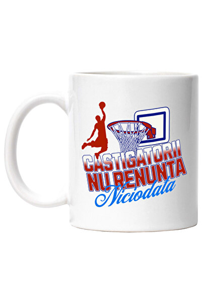 StoryGift Romania Cana cu Silueta Umana Saritura Baschet Cos Sport Joc In Ech...