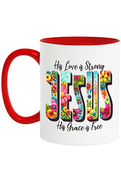 StoryGift Romania Cana cu mesajul "His love is strong, His grace is free, Jes...