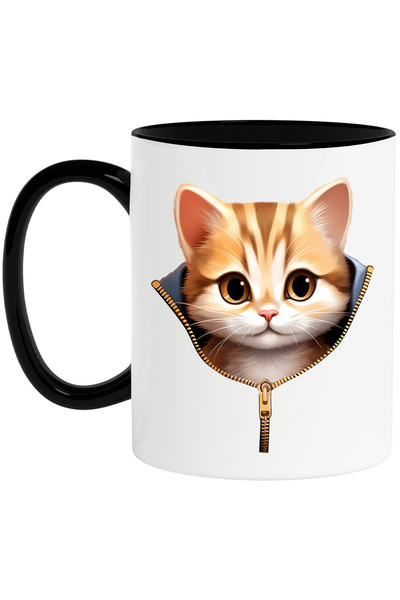 StoryGift Romania Cana cu un pisoi | ilustratie | fermoar | surprins | felina...