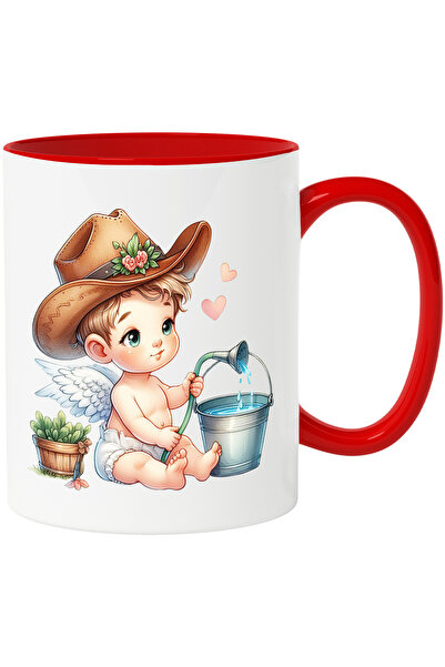 StoryGift Romania Cana cu un bebelus care umple o galeata cu un furtun | ilus...