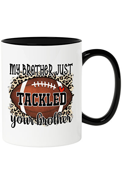 StoryGift Romania Cana cu minge de fotbal american cu mesajul "My brother jus...