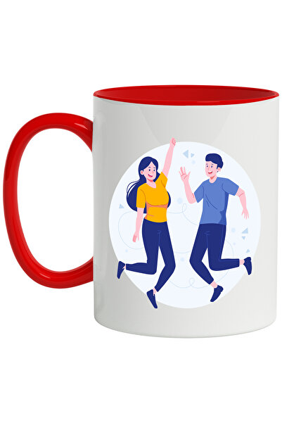 StoryGift Romania Cana Cu Prieteni, Triunghi, Tricou, Multicolor 330 ml, Cera...