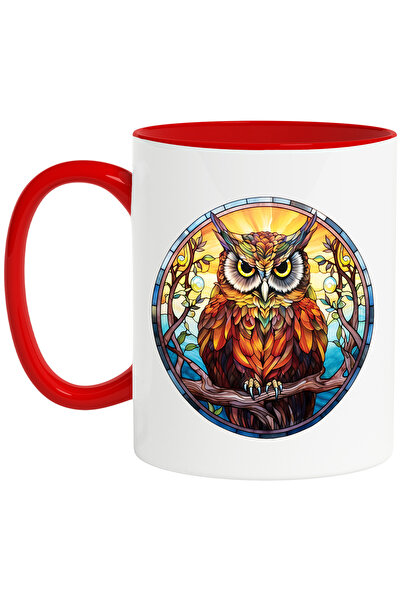 StoryGift Romania Cana cu o bufnita care are o privire furioasa, ilustratie, ...