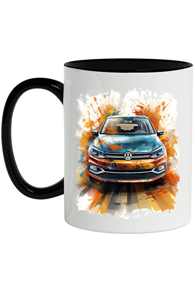StoryGift Romania Cana Cu Volkswagen, Brand, Masina, Watercolor, Abstract, Mu...