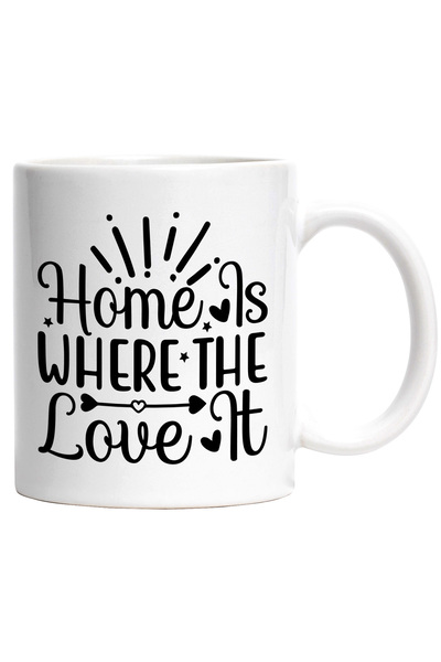 StoryGift Romania Cana cu inimioare si stelute cu mesajul ""Acasa" este locul...