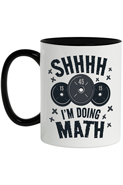 StoryGift Romania Cana Cu Mesaj In Engleza Shhh I'm Doing Math, Greutati, Gym...
