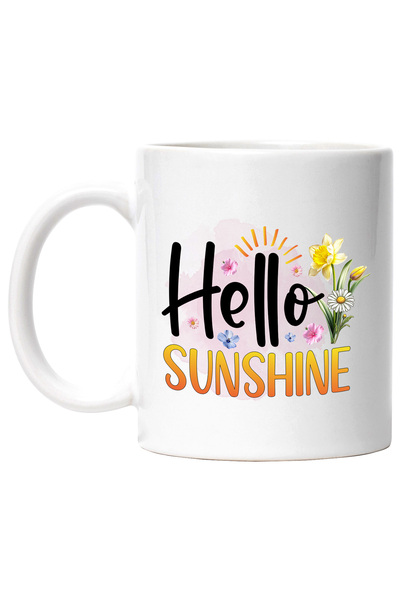 StoryGift Romania Cana cu mesajul "Hello, sunshine', ilustratie, primavara, b...