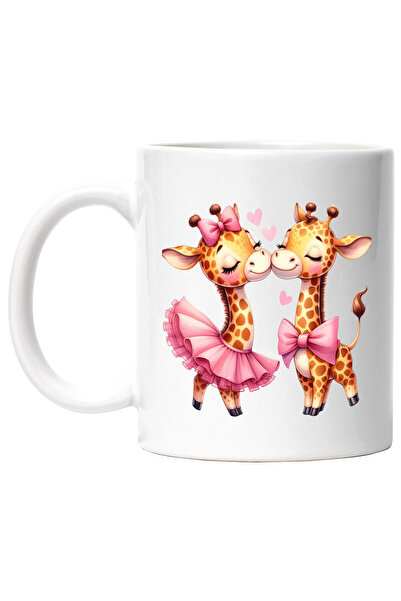 StoryGift Romania Cana cu 2 girafe care sunt intr-o relatie | ilustratie | pr...