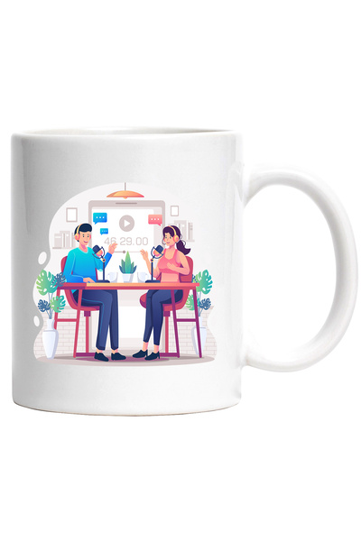 StoryGift Romania Cana Cu Podcast, Casti, Microfon, Media, Masa, Multicolor 3...