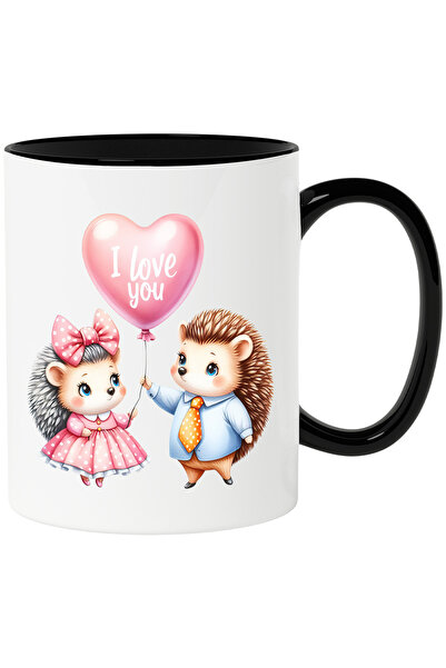 StoryGift Romania Cana cu 2 arici timizi | ilustratie | rochita | roz | bulin...