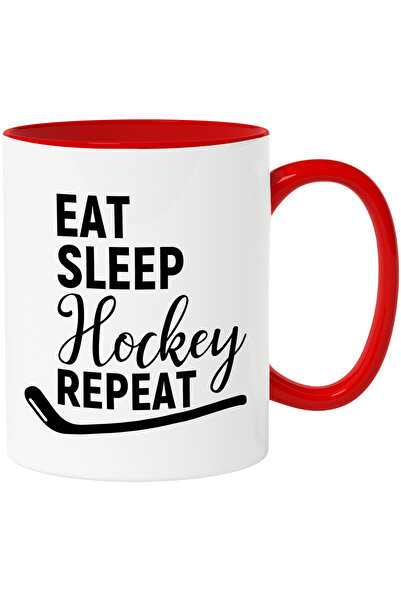 StoryGift Romania Cana pentru pasionatii de hochei cu textul "Mananca, dormi,...