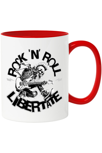 StoryGift Romania Cana Libertate - Punk Rock and Roll, 330ml, Ceramic cu Mane...