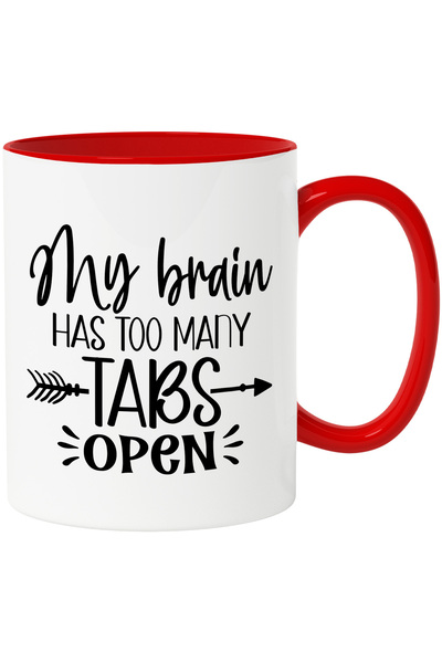 StoryGift Romania Cana cu textul "Creierul meu are prea multe "file/ferestre"...