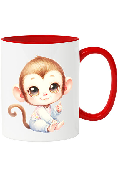 StoryGift Romania Cana cu o maimutica vesela care sta cuminte | ilustratie | ...