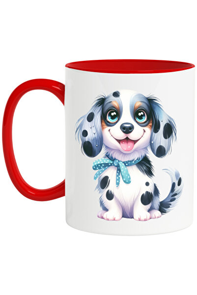 StoryGift Romania Cana cu un catel vesel, ilustratie, limba scoasa, jucaus, a...