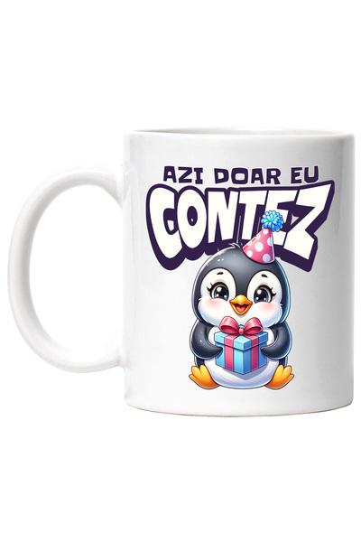 StoryGift Romania Cana Azi doar eu contez, pinguin cu cadou, zi aniversara, 3...
