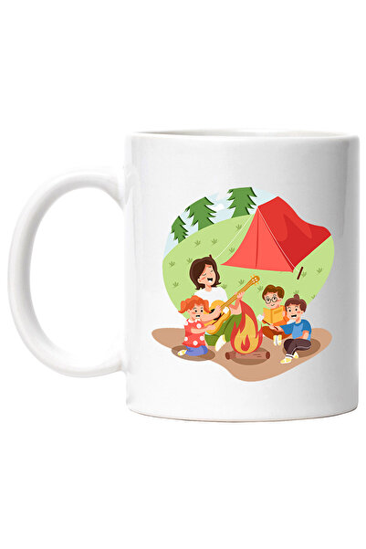 StoryGift Romania Cana Cu Copii, Parinte, Chitara, Cort, Multicolor 330 ml, C...