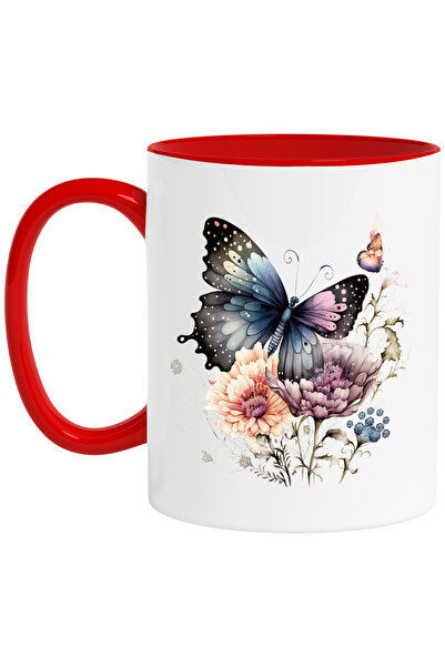 StoryGift Romania Cana cu un fluture | ilustratie | buline | floricele | natu...